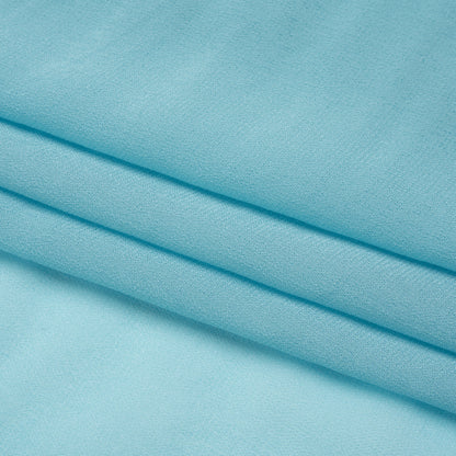 Famous Australian Designer Sky Blue Viscose Georgette Folded