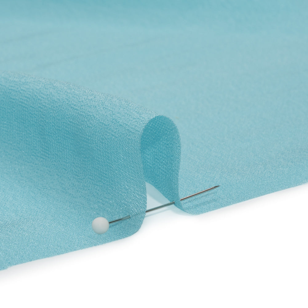 Famous Australian Designer Sky Blue Viscose Georgette Detail
