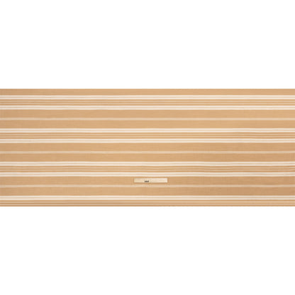 Famous Australian Designer Beige and Cream Ticking Stripes Soft Cotton and Linen Woven Full