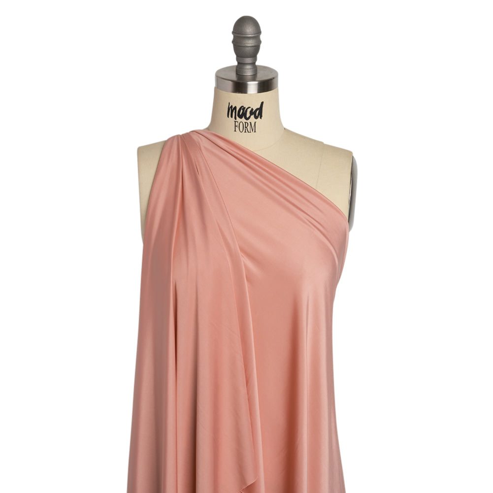 Famous Australian Designer Rose Stretch Polyester Jersey Drape