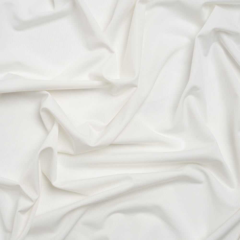 Famous Australian Designer White Stretch Polyester Jersey