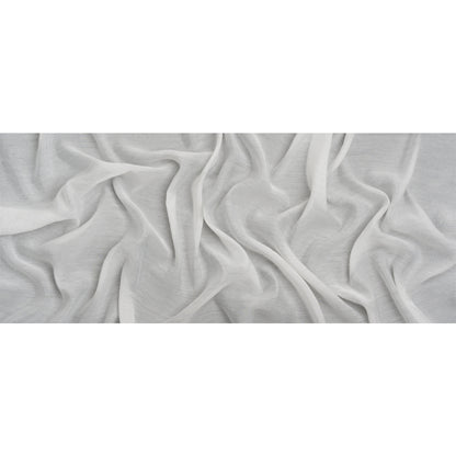 Famous Australian Designer White Cotton and Polyester Voile Full