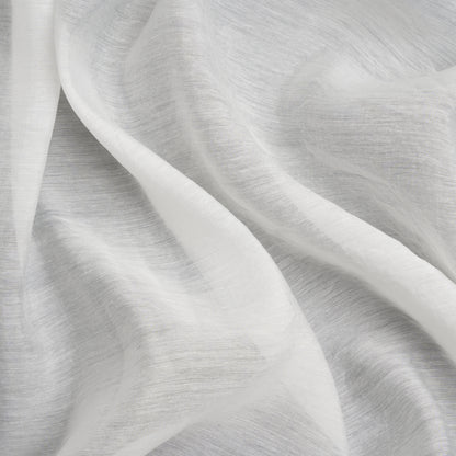 Famous Australian Designer White Cotton and Polyester Voile