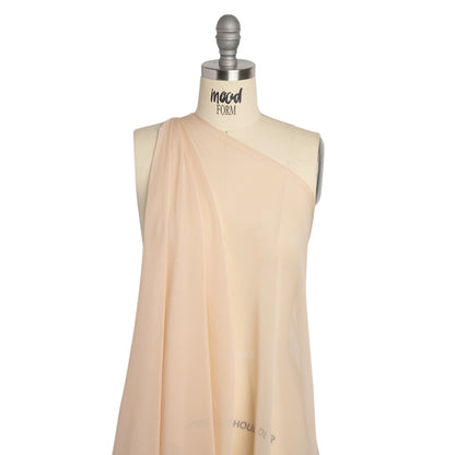 Famous Australian Designer Nude Silk Georgette Drape
