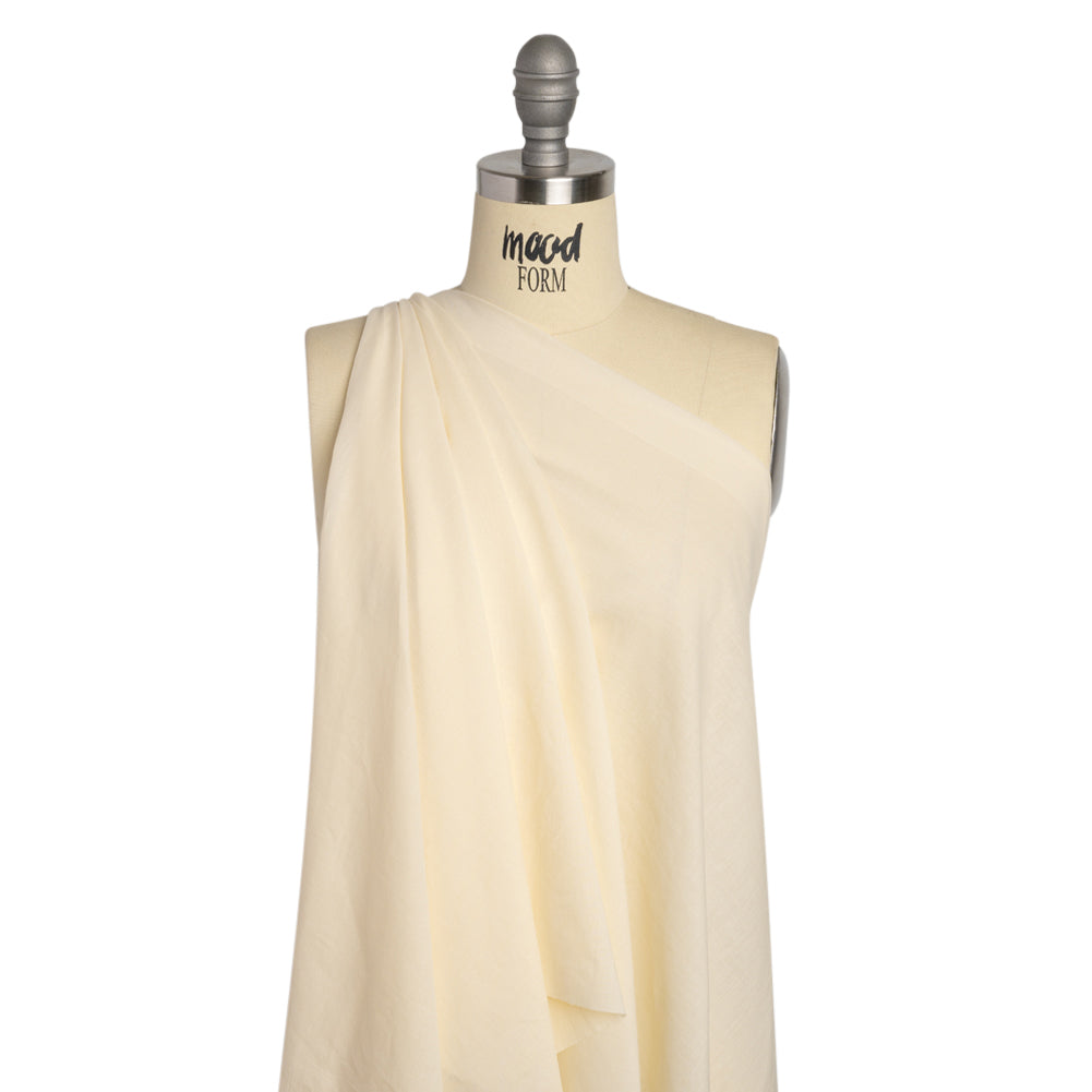 Famous Australian Designer Ecru Cotton Voile Drape