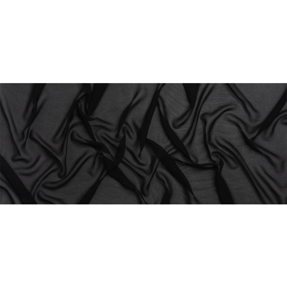 Famous Australian Designer Black Viscose Georgette Full