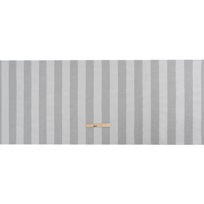 Famous Australian Designer White Burnout Awning Stripes Cotton and Silk Voile Full
