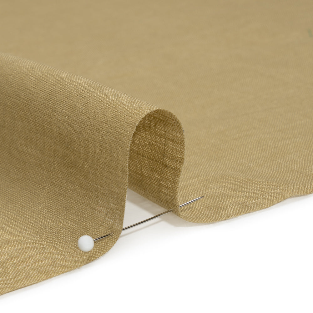 Famous Australian Designer Light Olive Lightweight Linen Woven Detail