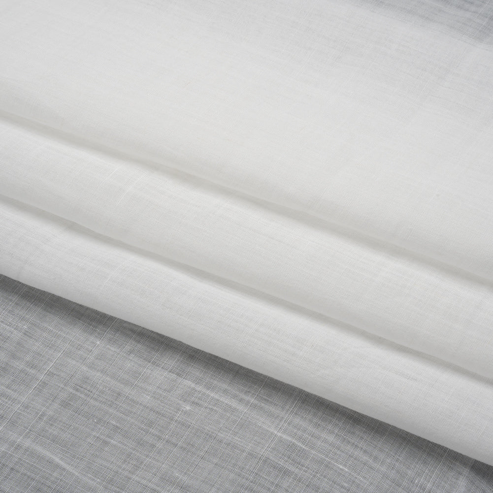 Famous Australian Designer White Lightweight Ramie Woven Folded