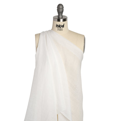 Famous Australian Designer White Lightweight Ramie Woven Drape