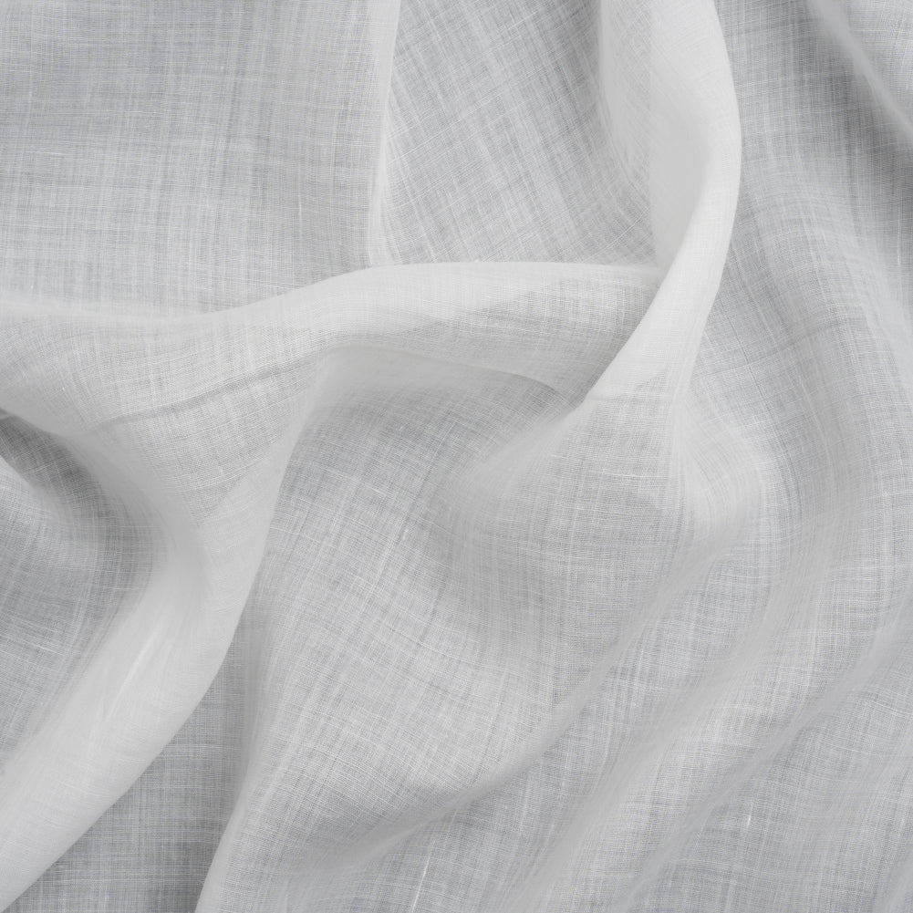 Famous Australian Designer White Lightweight Ramie Woven