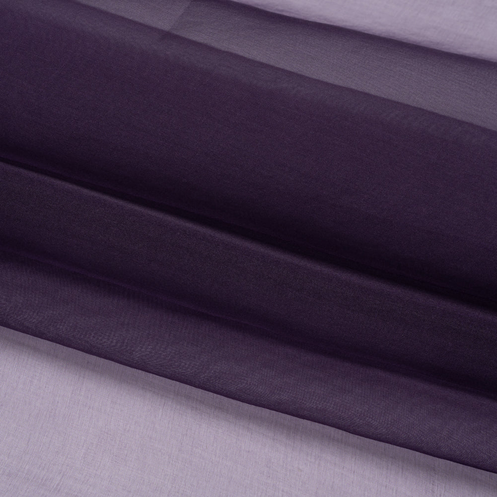 Famous Australian Designer Eggplant Lightweight Silk Organza Folded