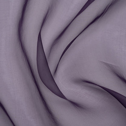 Famous Australian Designer Eggplant Lightweight Silk Organza