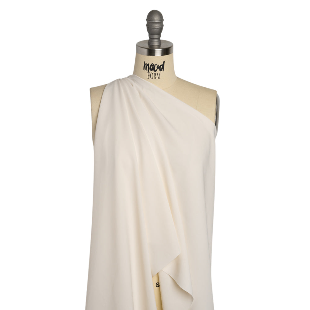 Famous Australian Designer Ivory Drapey Polyester Woven Drape
