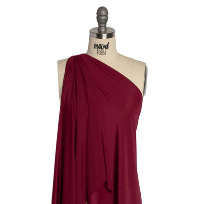 Famous Australian Designer Berry Stretch Polyester Jersey Drape