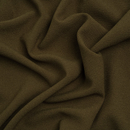 Famous Australian Designer Olive Green Stretch Polyester Crepe
