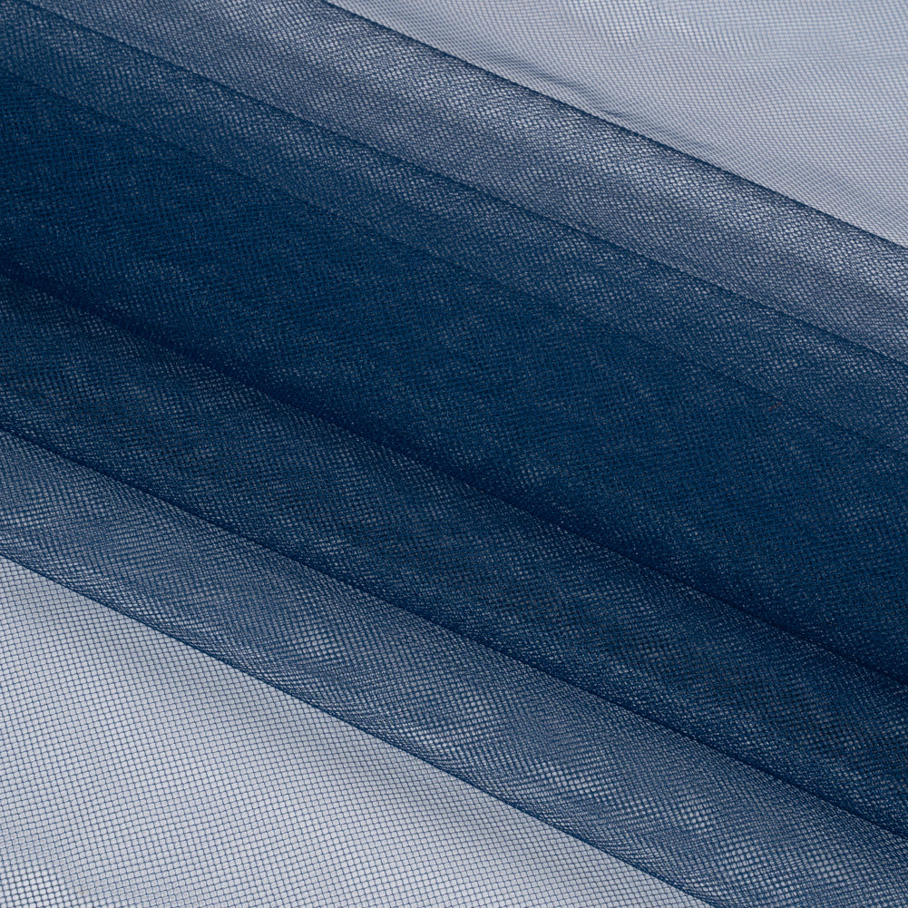 Famous Australian Designer Navy Polyester Tulle Folded