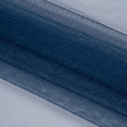 Famous Australian Designer Navy Polyester Tulle Folded
