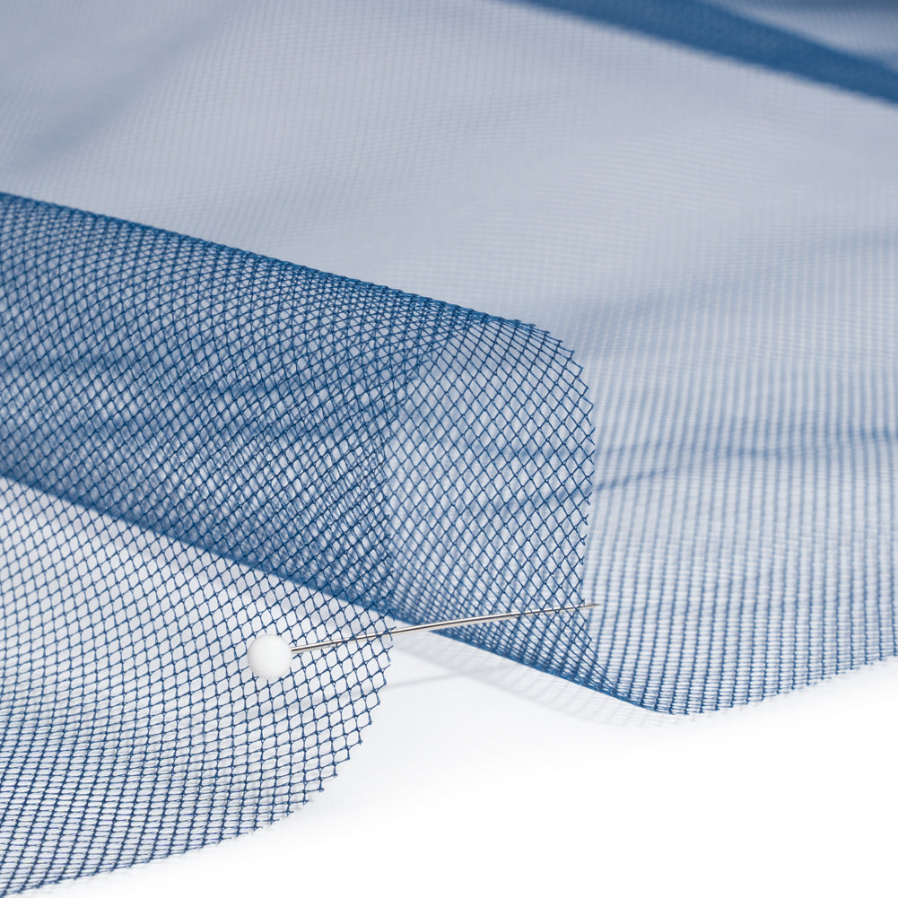 Famous Australian Designer Navy Polyester Tulle Detail