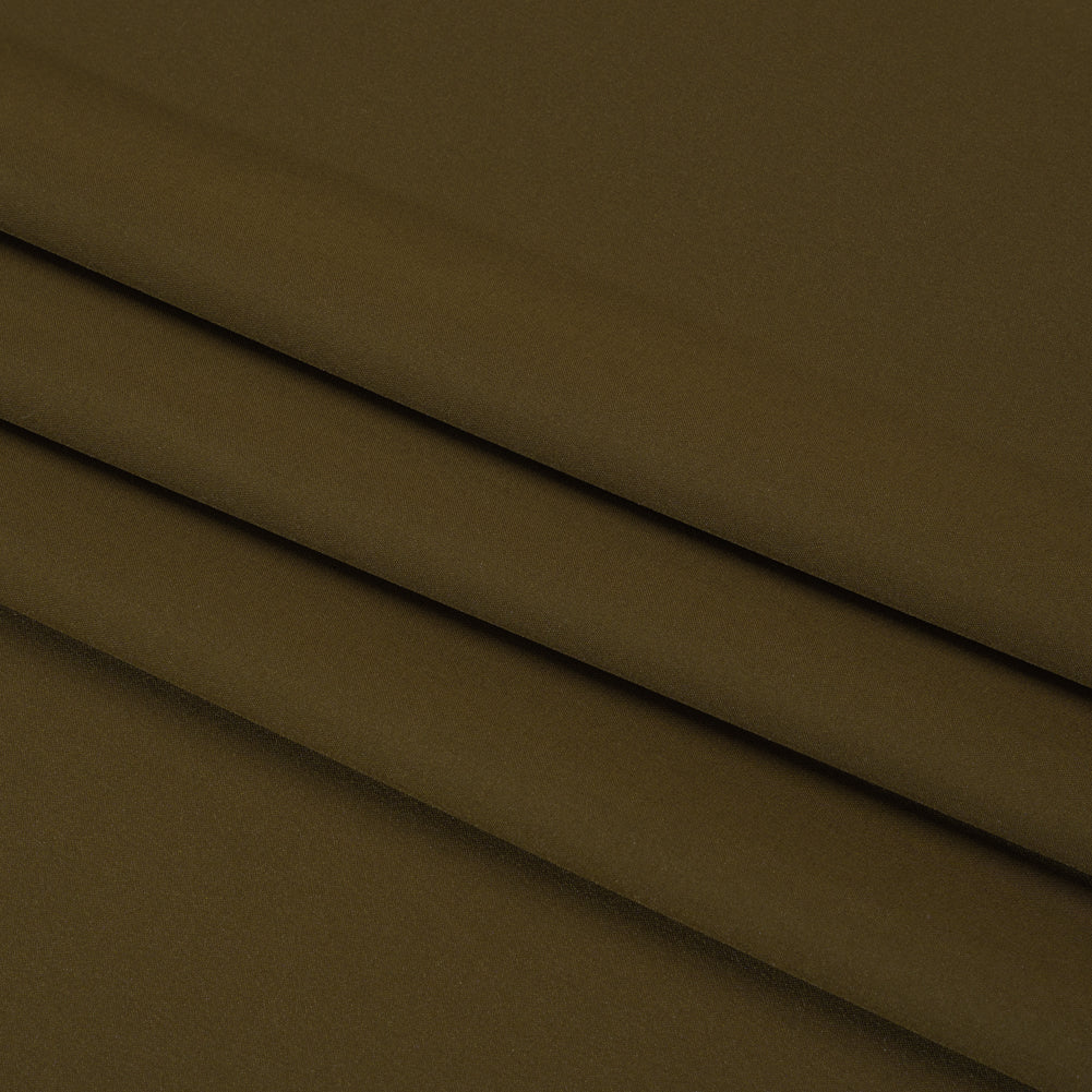 Famous Australian Designer Dark Olive Stretch Polyester Lining Folded