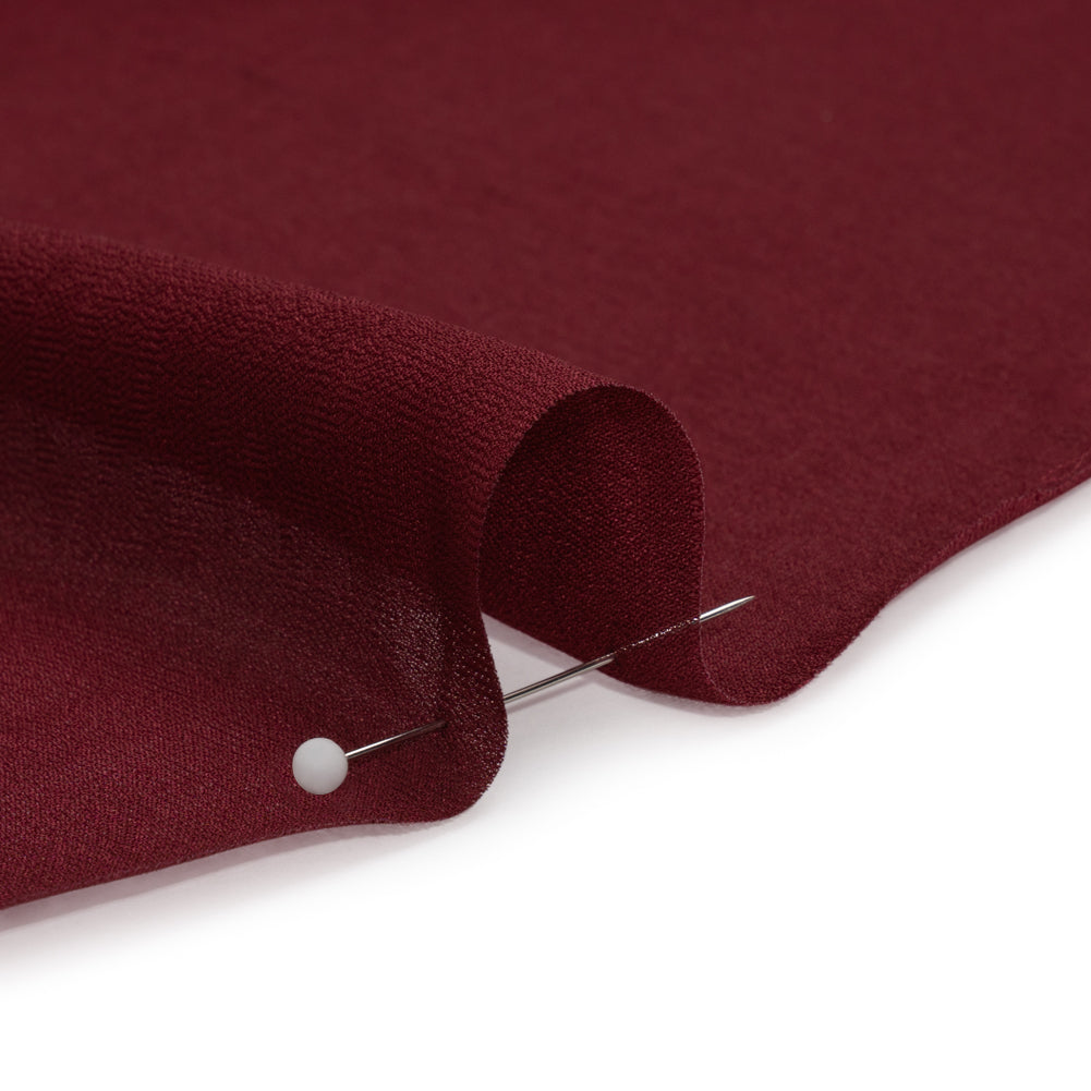 Famous Australian Designer Wine Viscose Georgette Detail