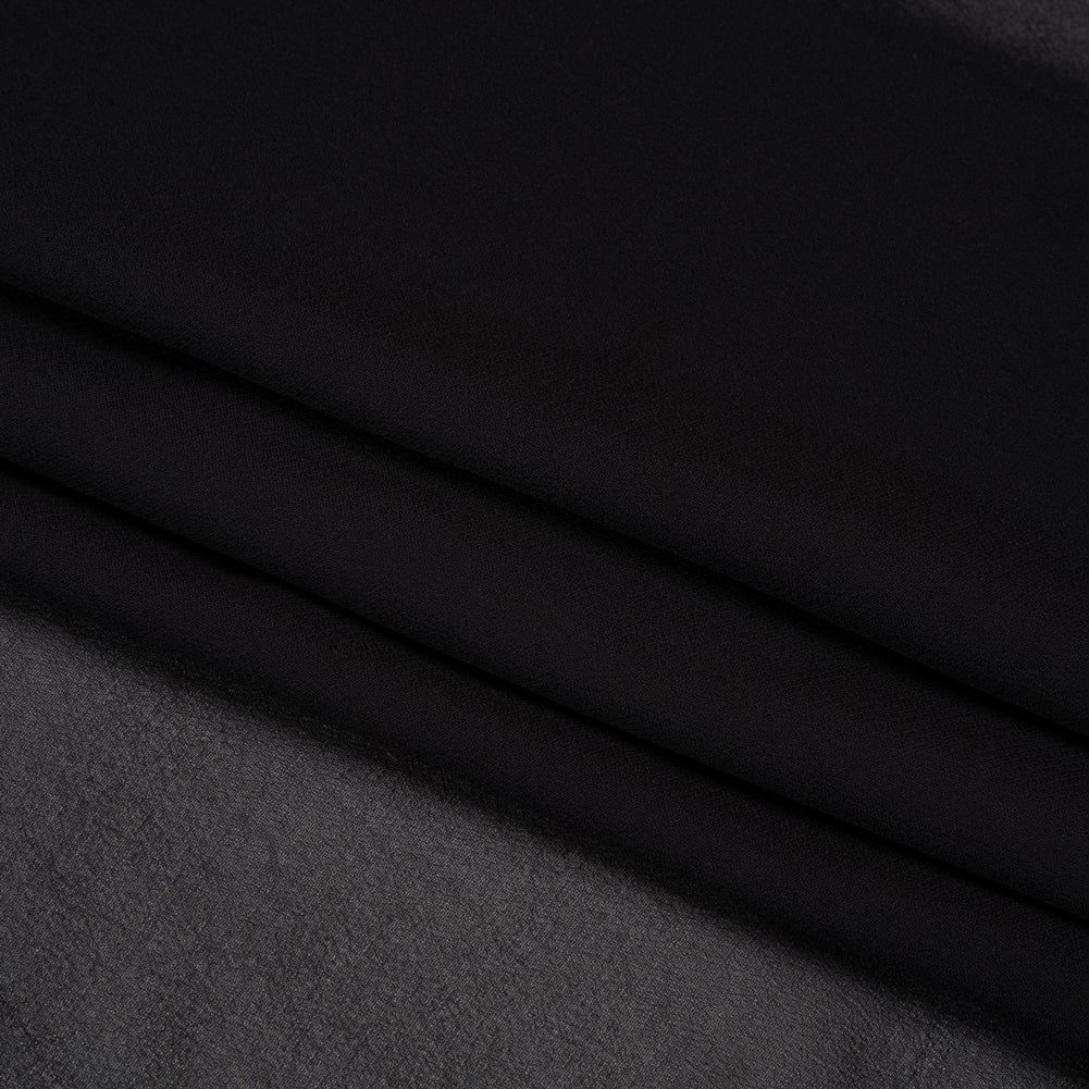 Famous Australian Designer Black Viscose Georgette Folded