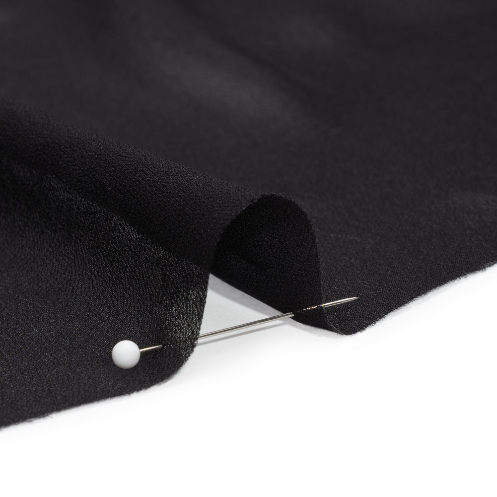 Famous Australian Designer Black Viscose Georgette Detail