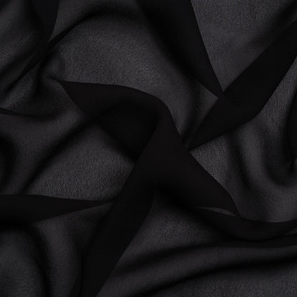 Famous Australian Designer Black Viscose Georgette