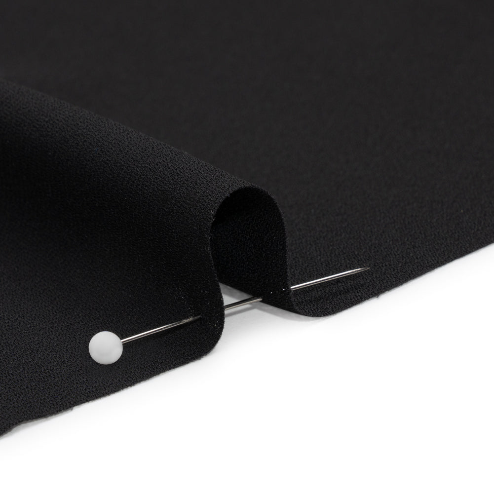 Famous Australian Designer Black Polyester Double Georgette Detail