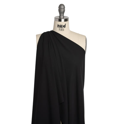 Famous Australian Designer Black Polyester Double Georgette Drape