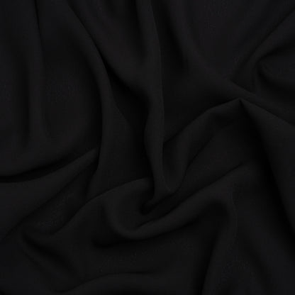 Famous Australian Designer Black Polyester Double Georgette
