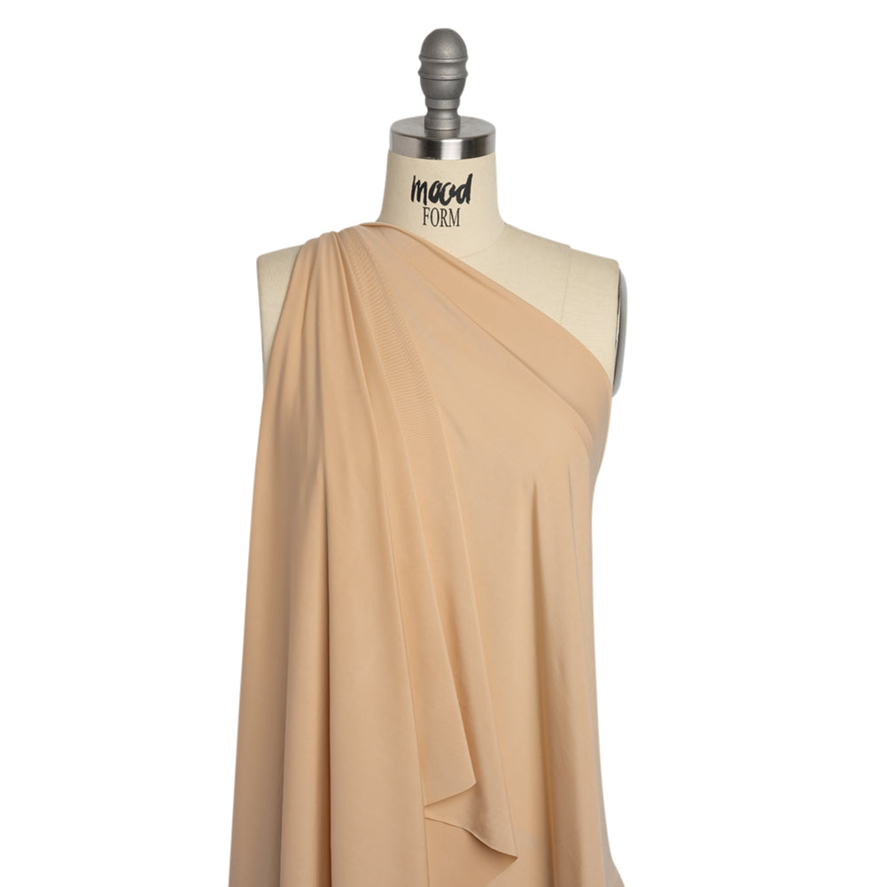 Famous Australian Designer Nude Stretch Polyester Jersey Drape