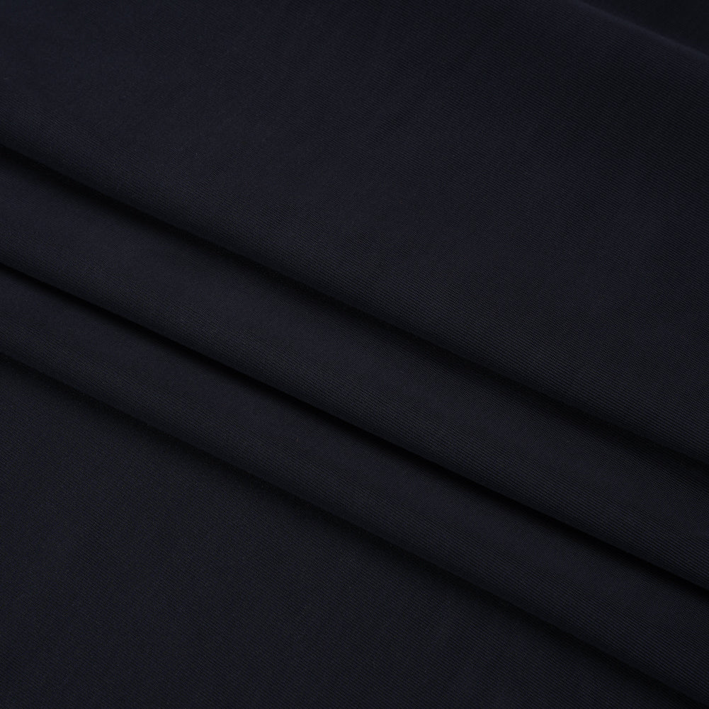 Famous Australian Designer Midnight Navy Stretch Polyester Jersey Folded