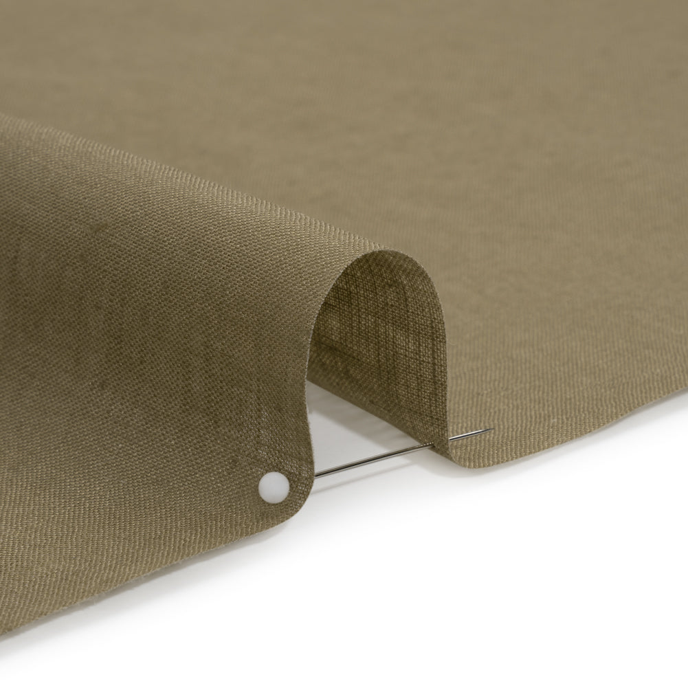 Famous Australian Designer Olive Lightweight Linen Woven Detail