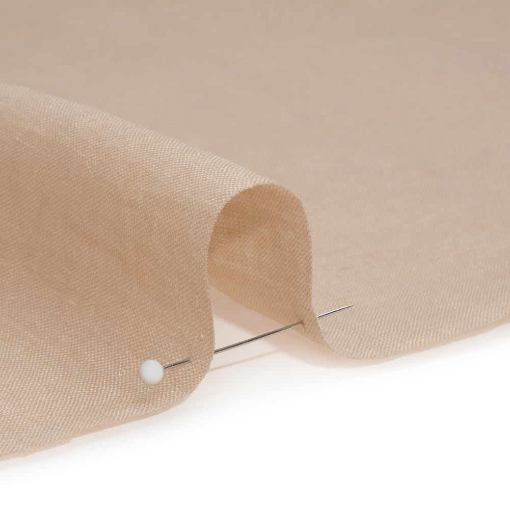 Famous Australian Designer Beige Lightweight Linen Woven Detail