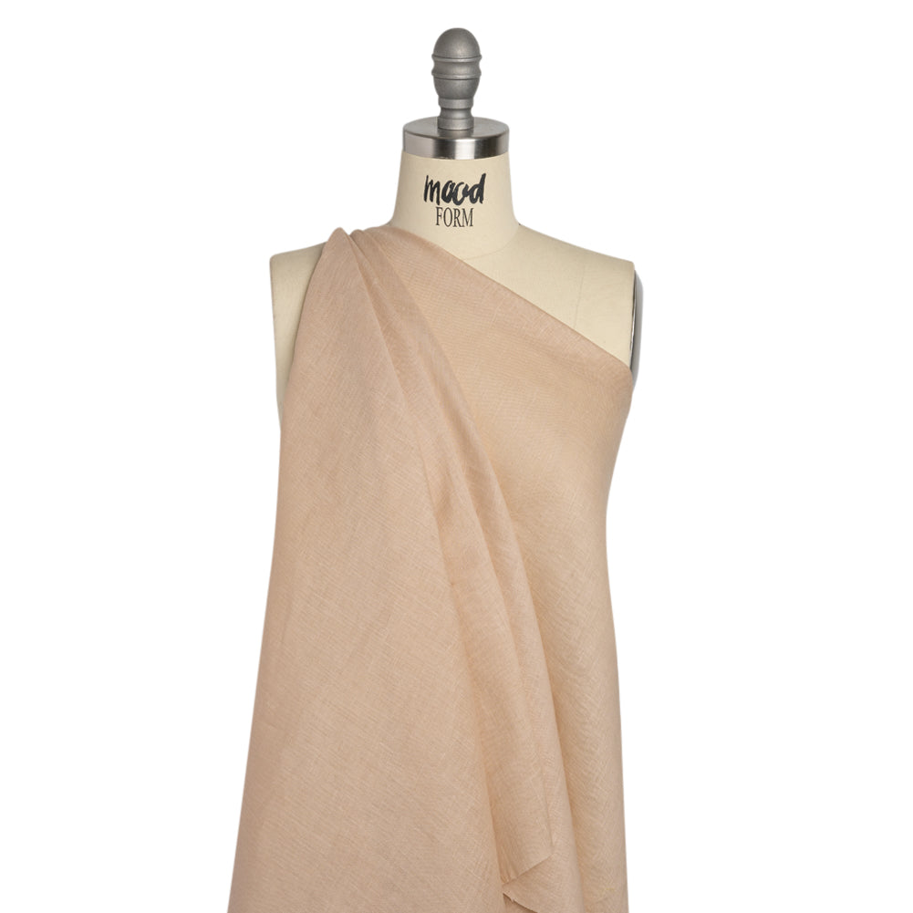 Famous Australian Designer Beige Lightweight Linen Woven Drape