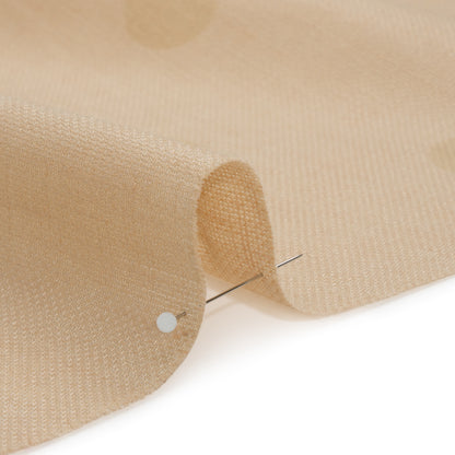 Famous Australian Designer Ecru and Beige Polka Dot Basketweave Linen and Cotton Suiting Detail