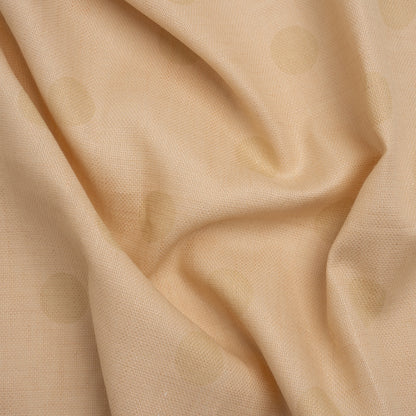 Famous Australian Designer Ecru and Beige Polka Dot Basketweave Linen and Cotton Suiting