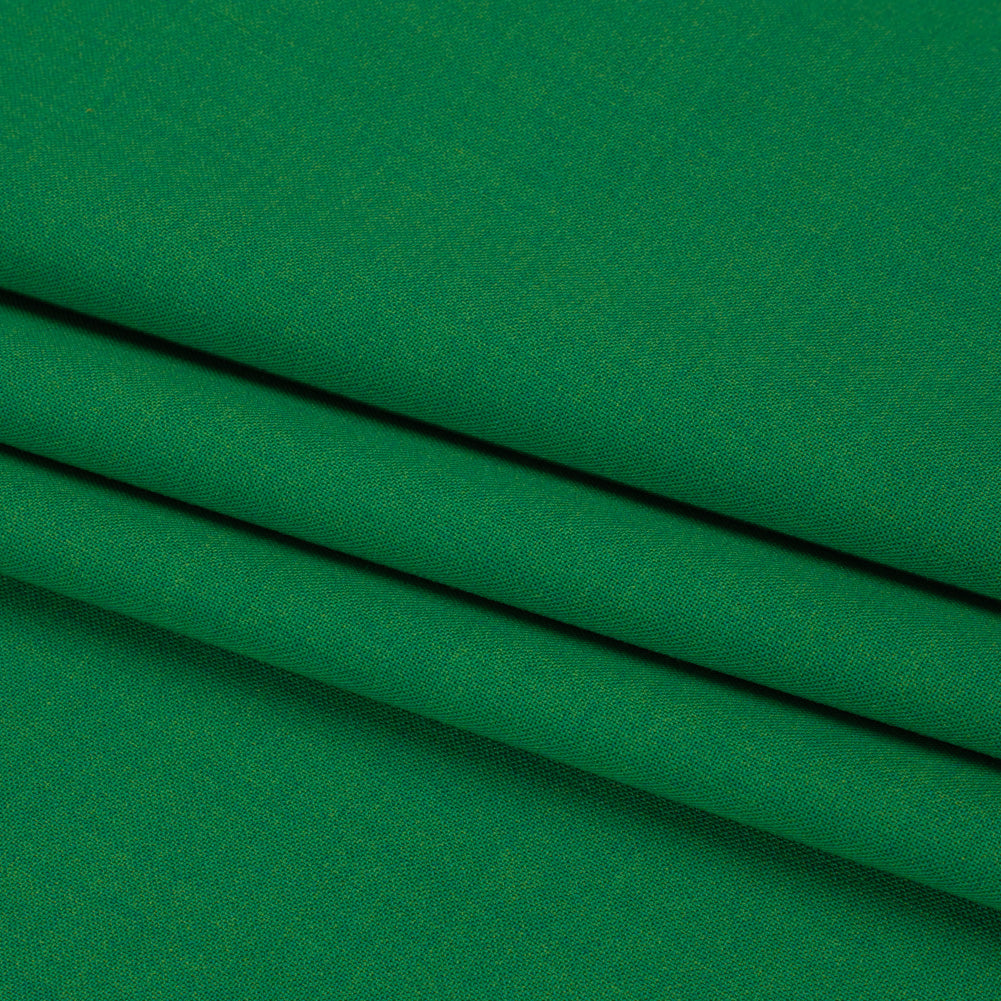 Famous Australian Designer Green Stretch Wool and Polyester Suiting Folded