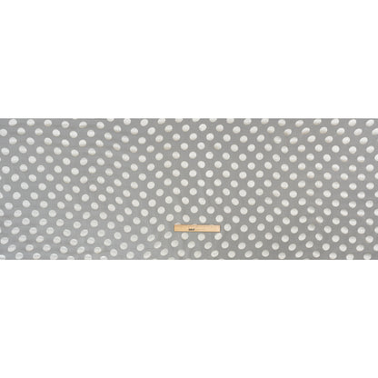Famous Australian Designer Cream Burnout Satin Polka Dots Silk and Viscose Georgette Full