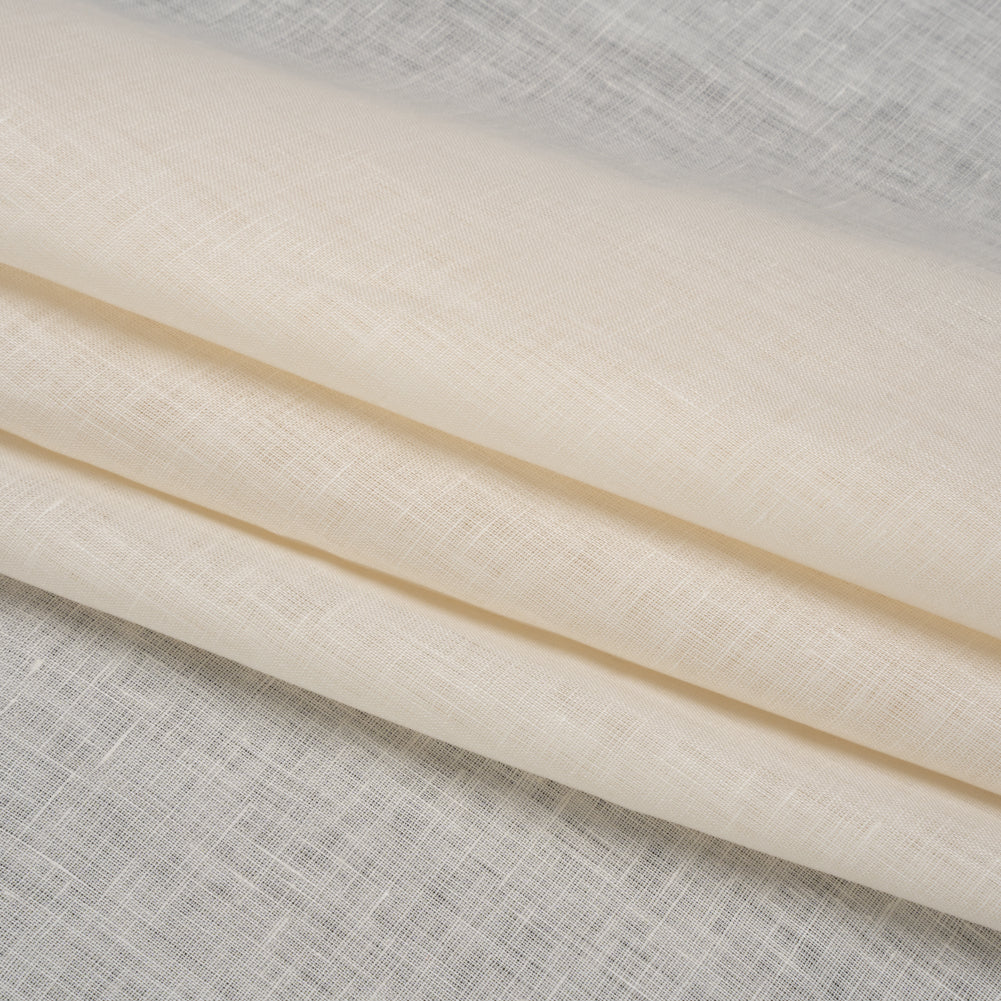 Famous Australian Designer Cream Lightweight Linen Woven Folded