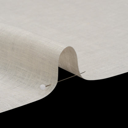 Famous Australian Designer Cream Lightweight Linen Woven Detail