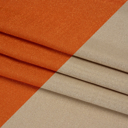 Famous Australian Designer Persimmon, Beige and Metallic Gold Double Face Stretch Polyester Tricot Folded