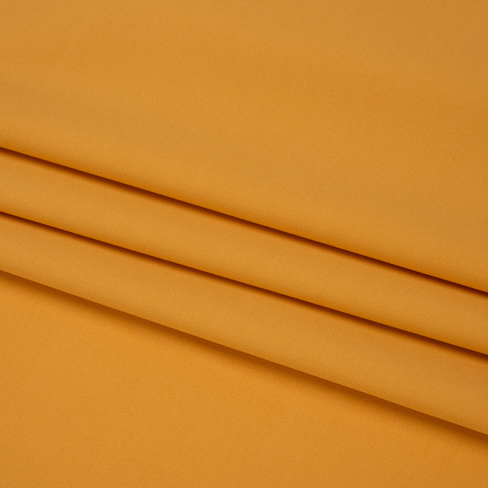 Famous Australian Designer Mustard Stretch Polyamide Interlock Knit Folded