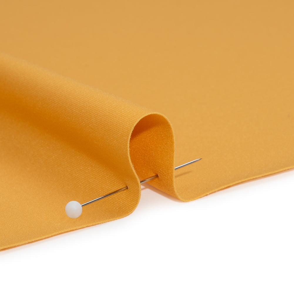 Famous Australian Designer Mustard Stretch Polyamide Interlock Knit Detail