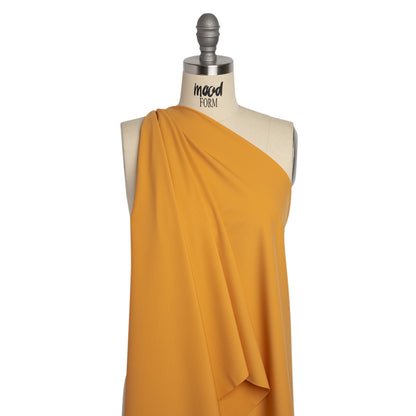 Famous Australian Designer Mustard Stretch Polyamide Interlock Knit Drape
