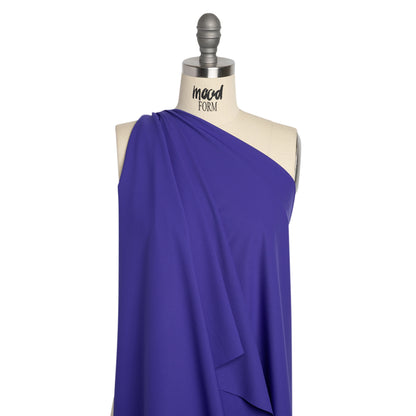 Famous Australian Designer Blue Stretch Polyamide Interlock Knit Drape