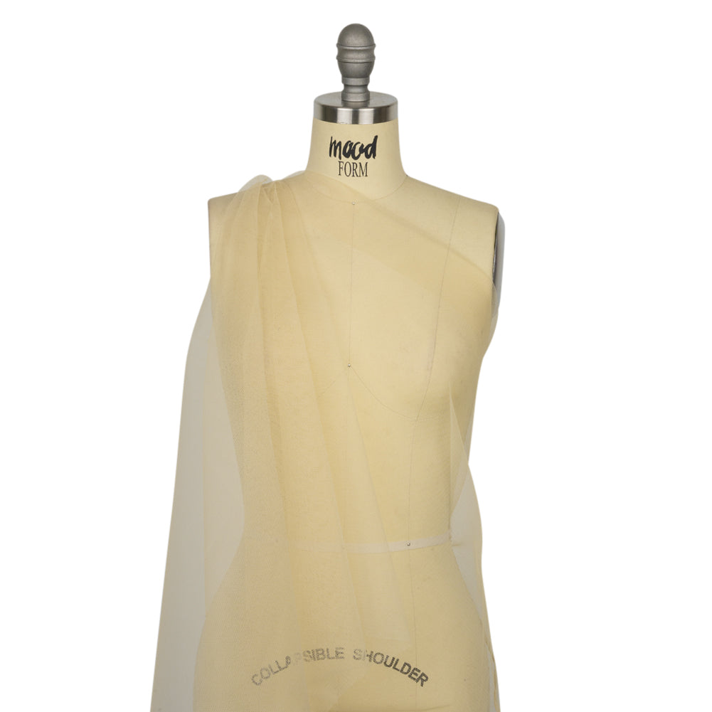 Famous Australian Designer Ecru Stiff Tulle Drape