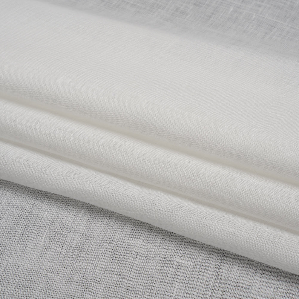 Famous Australian Designer White Lightweight Linen Woven Folded
