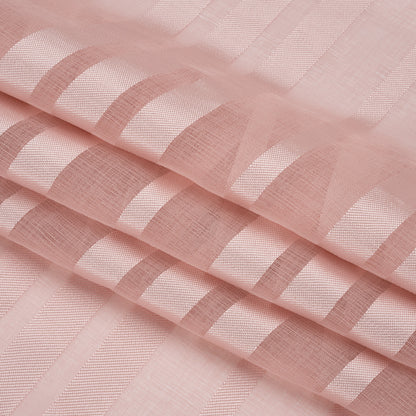 Famous Australian Designer Dusty Rose Striped Polyester Burnout Woven Folded
